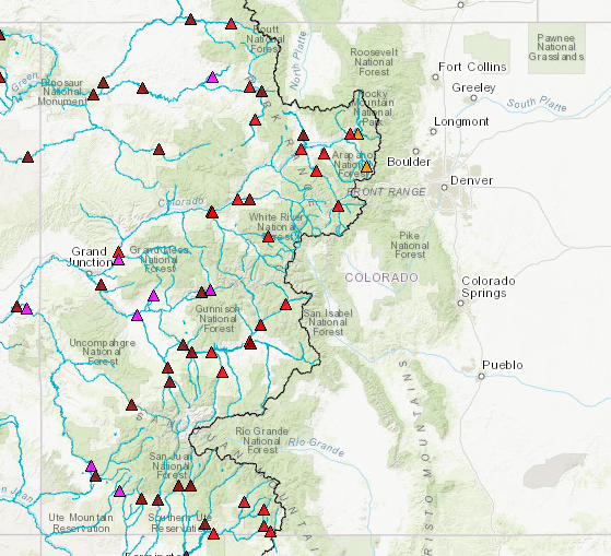 Colorado Basin River Forecast Center map