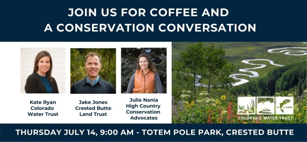 Coffee and a conservation conversation banner