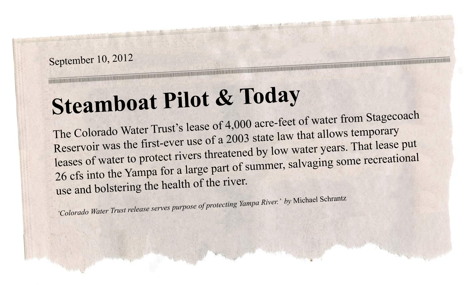 yampa river newspaper