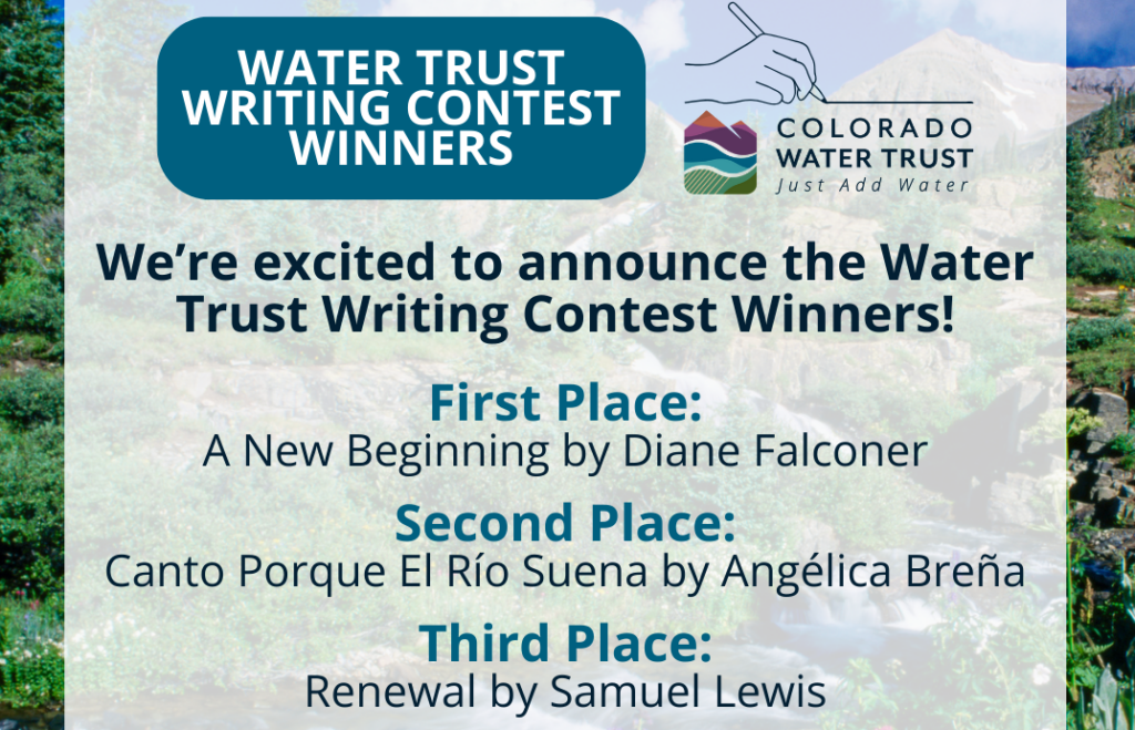 Announcing the Water Trust Writing Contest Winners